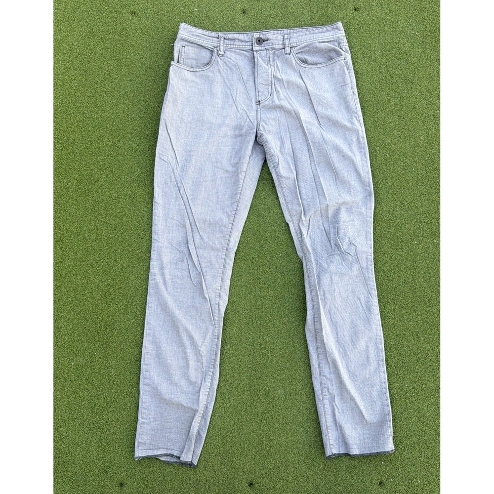 James Perse Brushed Twill 5 Pocket Pants Gray Yarn Men 32x32 UNHEMMED Slim $325